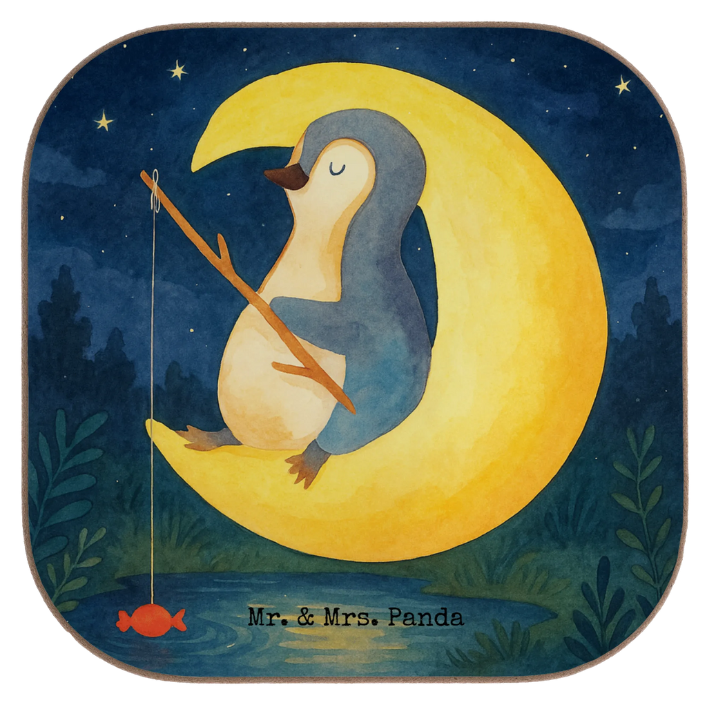 Square coaster Penguin moon Design Untersetzer, Bierdeckel, Glasuntersetzer, Untersetzer Gläser, Getränkeuntersetzer, Untersetzer aus Holz, Untersetzer für Gläser, Korkuntersetzer, Untersetzer Holz, Holzuntersetzer, Tassen Untersetzer, Untersetzer Design, Pinguin, Pinguine, Spruch, schlafen, Nachtruhe, Einschlafen, Schlafzimmer, Schlafstörungen, Gästezimmer