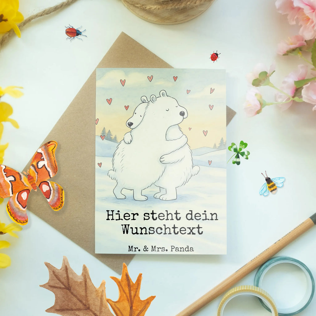 Personalisierte Grußkarte Eisbär Umarmen Design Personalisiertere Klappkarte, Grußkarte mit persönlichen Nachrichten, Grußkarten personalisiert, Grußkarte selber drucken, Grußkarte selbst gestalten, Grußkarte als Geldgeschenk, Personalisierte Glückwunschkarte, Personalisierte Grußkarte, Personalisierte Einladungskarte, Personalisierte Hochzeitskarte, Personalisierte Karte, Personalisierte Geburtstagskarte, Grußkarte mit Namen, Tiermotive, Gute Laune, lustige Sprüche, Tiere