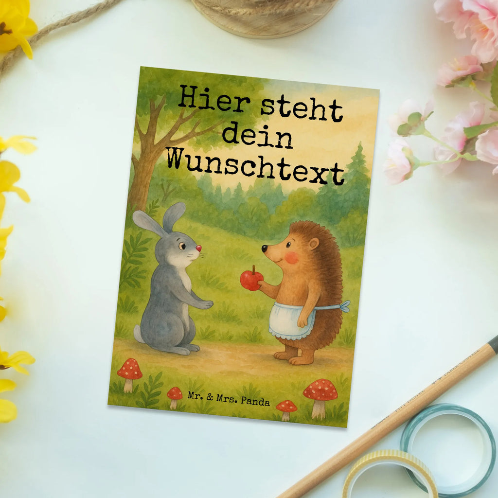 Personalised postcard Hare Hedgehog Design Einladung mit Namen, Karte mit Wunschtext, Geschenkkarte mit Wunschtext, Ansichtskarte mit Namen, Postkarte personalisierbar, Ansichtskarte mit Wunschtext, Postkarte mit Namen, Grußkarte mit Namen, Postkarte bedrucken, Geschenkkarte mit Namen, Grußkarte mit Wunschtext, Einladung mit Wunschtext, Karte mit Namen, Postkarte mit Wunschtext, Tiermotive, Gute Laune, lustige Sprüche, Tiere, Trennungsschmerz, Trösten, Spruch romantisch, Igel und Hase, Hase, Herzschmerz, Liebe Spruch, Liebeskummer Geschenk, Igel