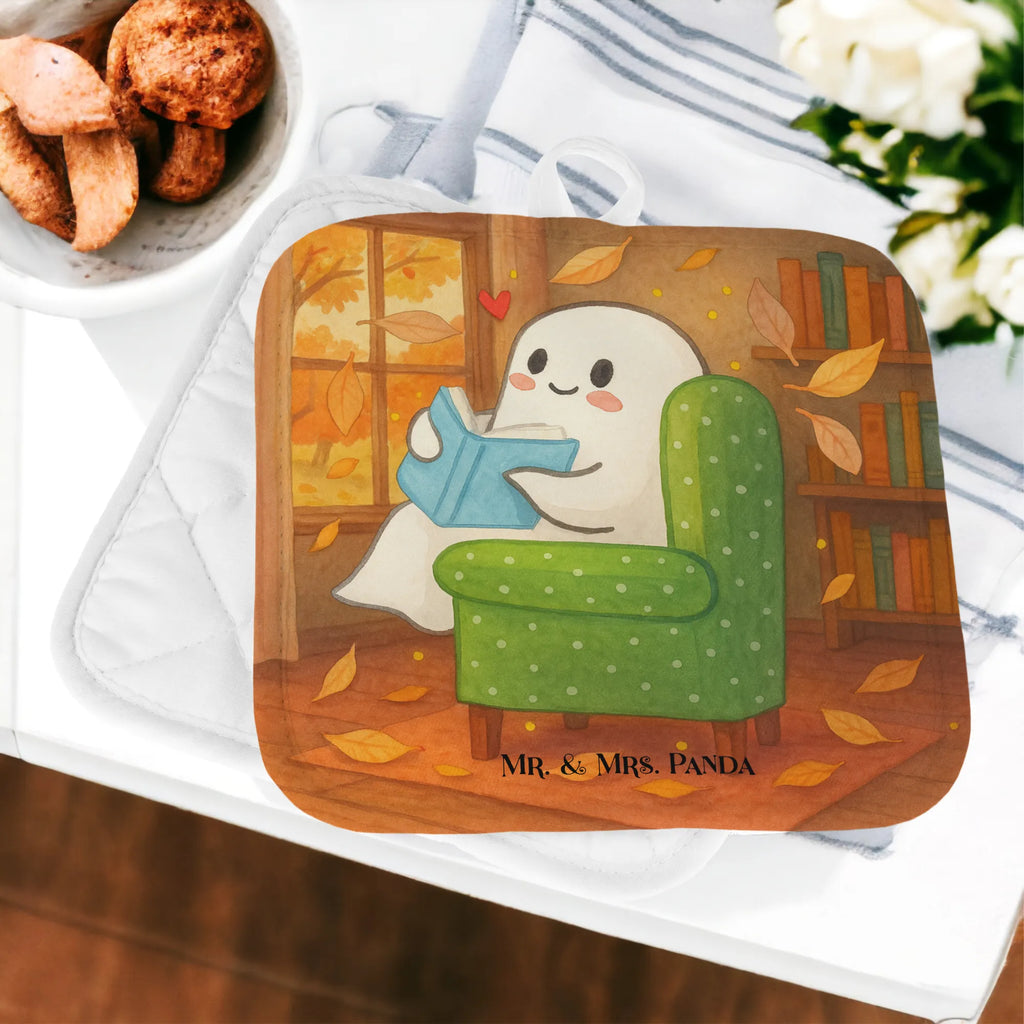 Pot holder Ghost Book Design Topflappen, Topfuntersetzer, Ofenhandschuh, Topflappen Set, Topflappen lustig, Topflappen mit Spruch, Ofenhandschuhe, Topfhandschuhe, Topfhandschuh, Topflappenset, Topflappen 2er Set, Schöne Topflappen, Halloween, Deko, Martinssingen, Dekoration, Geschenke, Schenken, Gespenst, Buch, Herbst, gemütlich