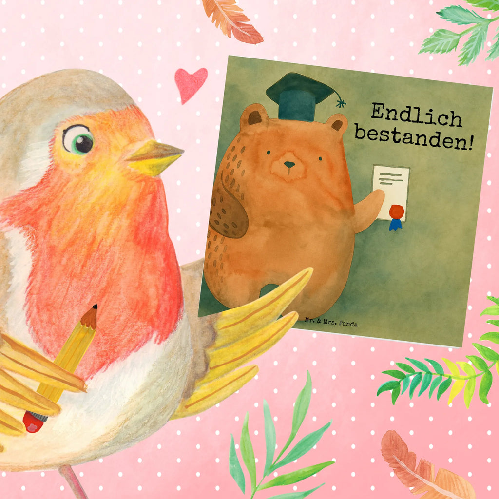 Deluxe Karte Bär Prüfung Design Karte, Grußkarte, Klappkarte, Einladungskarte, Glückwunschkarte, Hochzeitskarte, Geburtstagskarte, Hochwertige Grußkarte, Hochwertige Klappkarte, Bär, Teddy, Teddybär, Abitur, Prüfungen, Prüfung bestanden, Abschluss, Zeugnis, Abschlusszeugnis