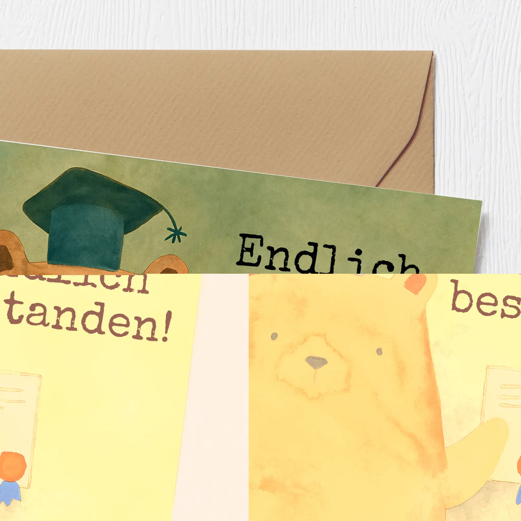 Deluxe Karte Bär Prüfung Design Karte, Grußkarte, Klappkarte, Einladungskarte, Glückwunschkarte, Hochzeitskarte, Geburtstagskarte, Hochwertige Grußkarte, Hochwertige Klappkarte, Bär, Teddy, Teddybär, Abitur, Prüfungen, Prüfung bestanden, Abschluss, Zeugnis, Abschlusszeugnis