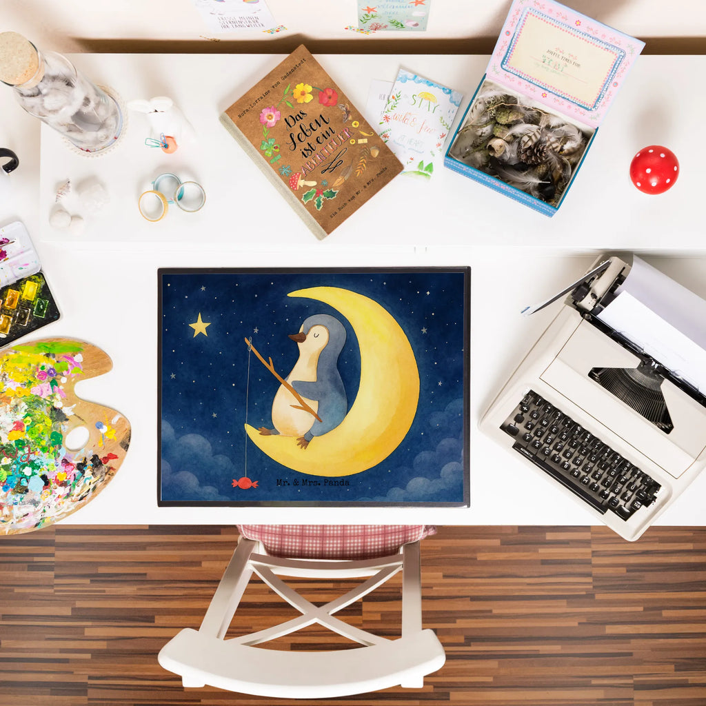 Podkładka na biurko pingwin księżyc Design Bürobedarf, Schreibwaren, Schreibtischunterlage Groß, Büroartikel, Schreibtisch Unterlagen, Schreibtischauflage, Schreibunterlage, Pinguin, Nachtruhe, schlafen, Schlafzimmer, Spruch, Schlafstörungen, Einschlafen, Gästezimmer, Pinguine