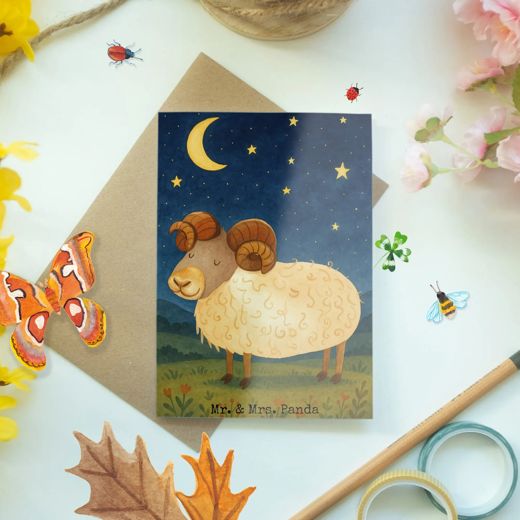 Greetings card Star sign Aries Design Grußkarte, Klappkarte, Einladungskarte, Glückwunschkarte, Hochzeitskarte, Geburtstagskarte, Karte, Ansichtskarten, Tierkreiszeichen, Sternzeichen, Horoskop, Astrologie, Aszendent, Widder Geschenk, Widder Sternzeichen, Geschenk März, Geschenk April, Geburtstag März, Geburtstag April, Bock, Schafbock