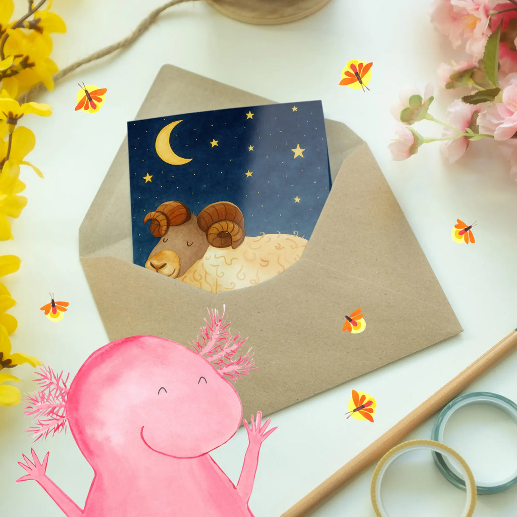 Greetings card Star sign Aries Design Grußkarte, Klappkarte, Einladungskarte, Glückwunschkarte, Hochzeitskarte, Geburtstagskarte, Karte, Ansichtskarten, Tierkreiszeichen, Sternzeichen, Horoskop, Astrologie, Aszendent, Widder Geschenk, Widder Sternzeichen, Geschenk März, Geschenk April, Geburtstag März, Geburtstag April, Bock, Schafbock