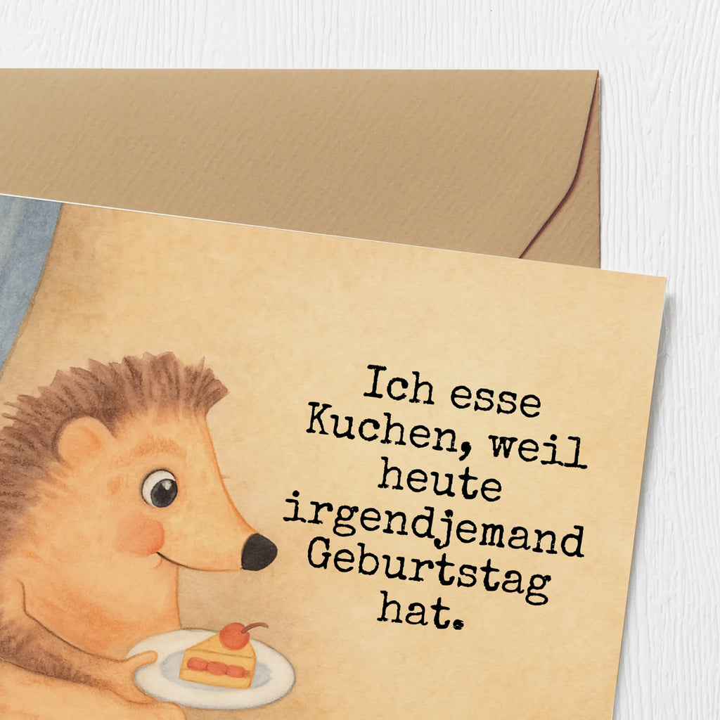 Deluxe Karte Igel Kuchenstück Design Karte, Grußkarte, Klappkarte, Einladungskarte, Glückwunschkarte, Hochzeitskarte, Geburtstagskarte, Hochwertige Grußkarte, Hochwertige Klappkarte, Tiermotive, Gute Laune, lustige Sprüche, Tiere, Igel, Essen Spruch, Kuchen, Backen Geschenk, Kuchen backen, Einladung Party, Geburtstagskuchen, Torte