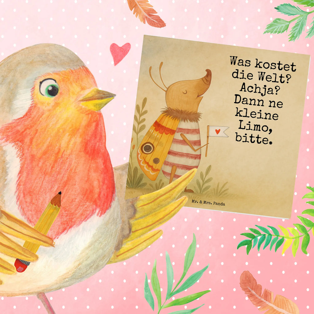 Deluxe Karte Nachtfalter Fähnchen Design Karte, Grußkarte, Klappkarte, Einladungskarte, Glückwunschkarte, Hochzeitskarte, Geburtstagskarte, Hochwertige Grußkarte, Hochwertige Klappkarte, Tiermotive, Gute Laune, lustige Sprüche, Tiere, Nachtfalter, Käfer, Spruch lustig, Spruch witzig, süß, niedlich, Küche Deko, Was kostet die Welt