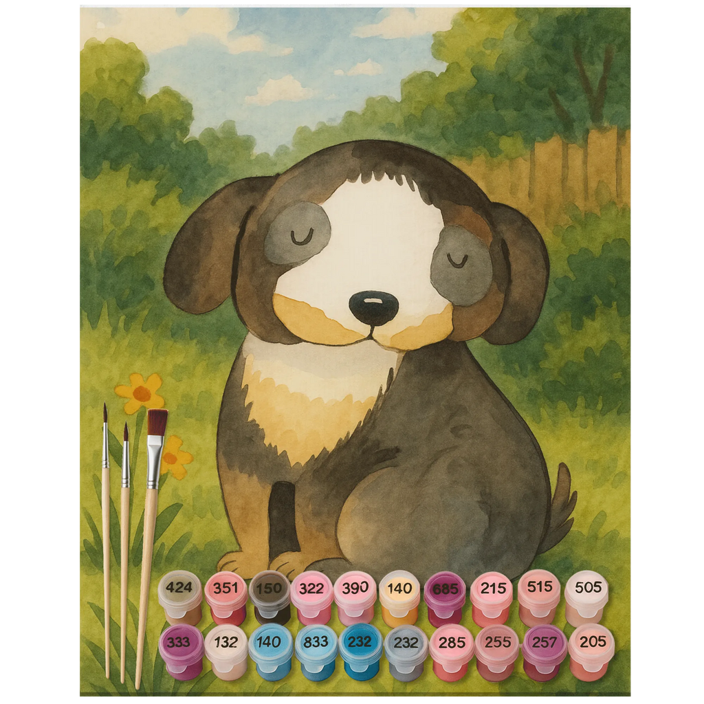 Malen nach Zahlen Hund Entspannen Design DIY, Malen nach Zahlen, Kunstwerk, Ausmalbild, Künstler, Baseln, Bastelidee, Malen, Kreativität, Hund, Hundemotiv, Haustier, Hunderasse, Tierliebhaber, Hundebesitzer, Sprüche, Liebe, Hundeglück, Hundeliebe, schwarzer Hund