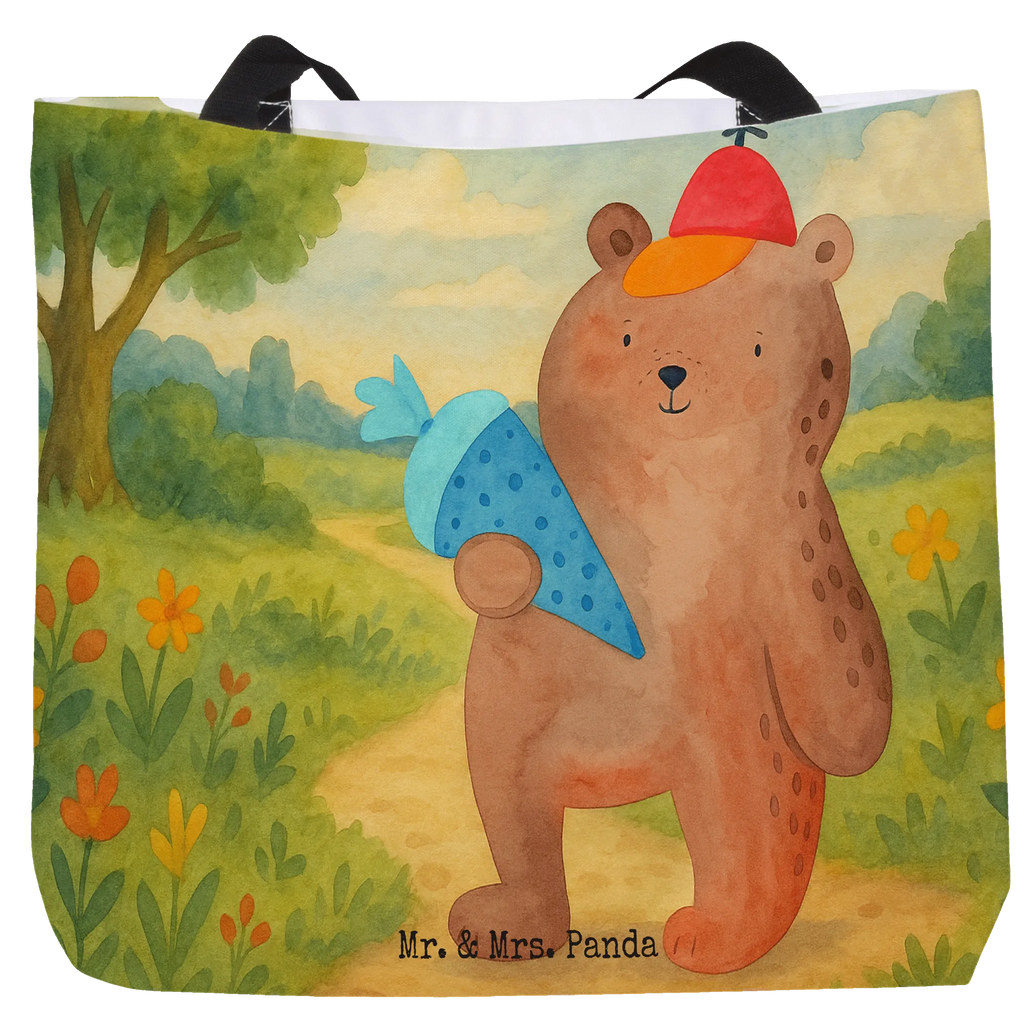 Shopper Bär Schultüte Design Alltagstasche, Strandtasche, Schulbeutel, Beutel, Einkaufsbeutel, Einkaufstasche, Schultasche, Shopper, Freizeittasche, Tasche, Tragebeutel, Bär, Teddy, Teddybär, Schulbeginn, Grundschule, Erster Schultag Geschenk, Bär Motiv, Schule Geschenk, Einschulung Geschenk, Schultüte, Schulanfang