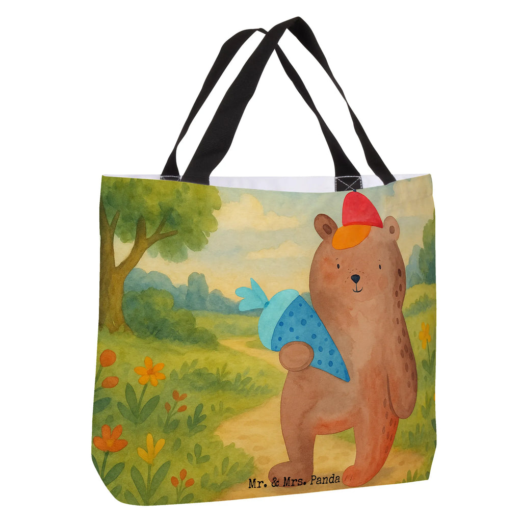 Shopper Bär Schultüte Design Alltagstasche, Strandtasche, Schulbeutel, Beutel, Einkaufsbeutel, Einkaufstasche, Schultasche, Shopper, Freizeittasche, Tasche, Tragebeutel, Bär, Teddy, Teddybär, Schulbeginn, Grundschule, Erster Schultag Geschenk, Bär Motiv, Schule Geschenk, Einschulung Geschenk, Schultüte, Schulanfang
