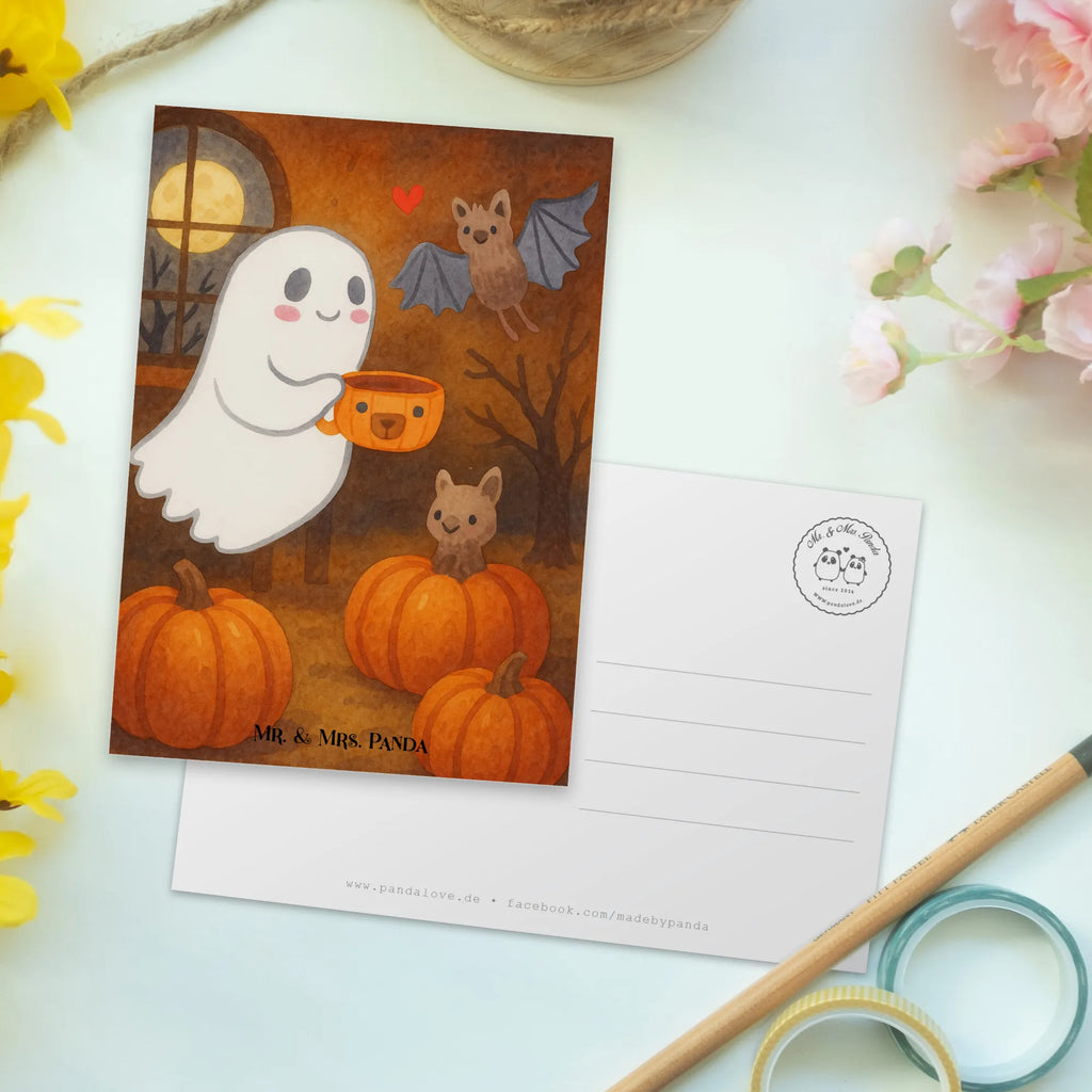 Pocztówka Duch kawa Design Ansichtskarte, Einladung, Grußkarte, Einladungskarten Geburtstag, Ansichtskarten, Dankeskarte, Einladungskarte, Einladung Geburtstag, Karte, Geburtstagskarte, Postkarte, Geschenkkarte, Halloween, Deko, Martinssingen, Dekoration, Geschenke, Schenken, Kaffee, Gespenst