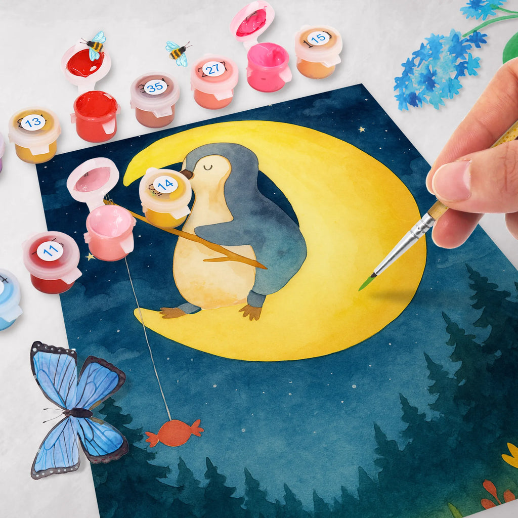 Malen nach Zahlen Pinguin Mond Design Malen nach Zahlen, Malen, Baseln, Kreativität, Künstler, Ausmalbild, Kunstwerk, DIY, Bastelidee, Pinguin, Pinguine, Gästezimmer, Schlafzimmer, schlafen, Nachtruhe, Schlafstörungen, Spruch, Einschlafen