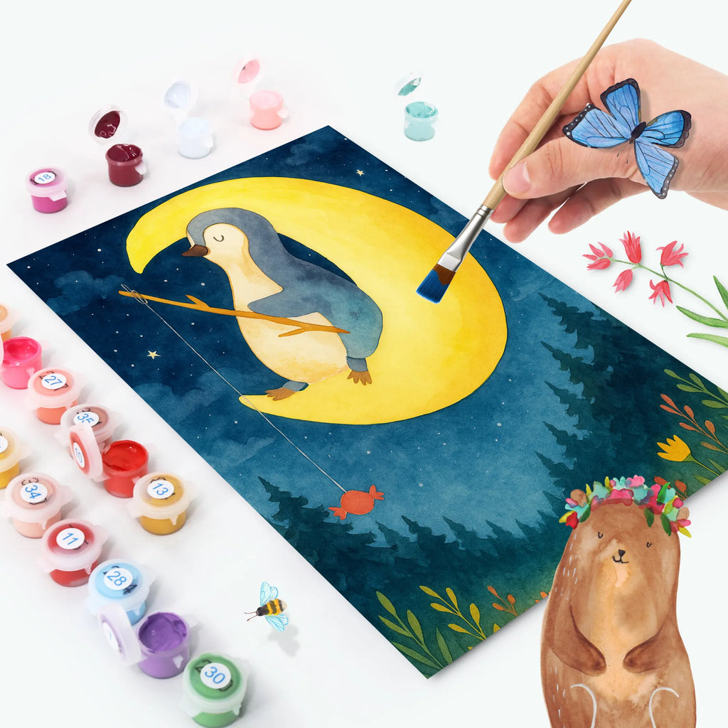 Malen nach Zahlen Pinguin Mond Design Malen nach Zahlen, Malen, Baseln, Kreativität, Künstler, Ausmalbild, Kunstwerk, DIY, Bastelidee, Pinguin, Pinguine, Gästezimmer, Schlafzimmer, schlafen, Nachtruhe, Schlafstörungen, Spruch, Einschlafen