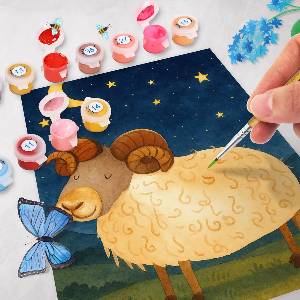 Malowanie według numerów znak zodiaku Baran Design Künstler, Ausmalbild, Kunstwerk, Baseln, Malen, DIY, Malen nach Zahlen, Bastelidee, Kreativität, Tierkreiszeichen, Sternzeichen, Horoskop, Astrologie, Aszendent, Geburtstag April, Bock, Widder Sternzeichen, Geschenk April, Geburtstag März, Widder Geschenk, Schafbock, Geschenk März