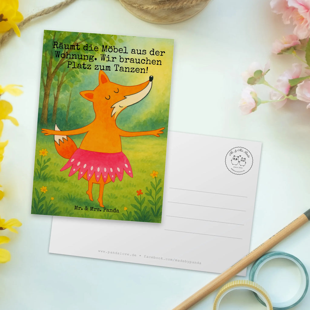 Postkarte Fuchs Ballerina Design Postkarte, Karte, Geschenkkarte, Grußkarte, Einladung, Ansichtskarte, Geburtstagskarte, Einladungskarte, Dankeskarte, Ansichtskarten, Einladung Geburtstag, Einladungskarten Geburtstag, Fuchs, Fuchs Spruch, Füchse, Füchsin, Ballerina, Ballett, Tänzerin, Tanzen, Party, Geburtstag