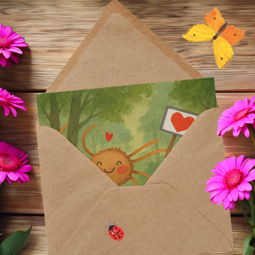 Deluxe Karte Spinne Agathe Motivation Design Karte, Grußkarte, Klappkarte, Einladungskarte, Glückwunschkarte, Hochzeitskarte, Geburtstagskarte, Hochwertige Grußkarte, Hochwertige Klappkarte, Spinne Agathe, Spinne, Agathe, Videos, Merchandise, Motivation, Glück, Liebe, Vertrauen, Dankeschön