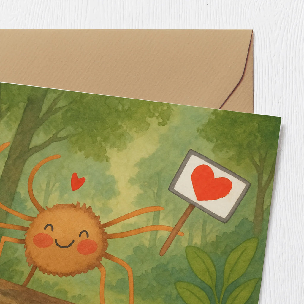 Deluxe Karte Spinne Agathe Motivation Design Karte, Grußkarte, Klappkarte, Einladungskarte, Glückwunschkarte, Hochzeitskarte, Geburtstagskarte, Hochwertige Grußkarte, Hochwertige Klappkarte, Spinne Agathe, Spinne, Agathe, Videos, Merchandise, Motivation, Glück, Liebe, Vertrauen, Dankeschön