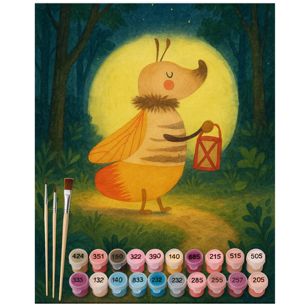 Paint by Numbers Firefly Design Bastelidee, Kunstwerk, Künstler, Malen nach Zahlen, Baseln, Malen, DIY, Ausmalbild, Kreativität, Tiermotive, Gute Laune, lustige Sprüche, Tiere, magisch, Glühwurm, Falter, Leuchten, Liebesspruch, Liebesbeweis, Glühwürmchen, Verlobung, Jahrestag, Lieblingsmensch, Heiratsantrag, Liebe