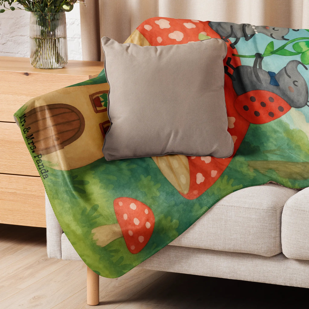 Sherpa cuddly blanket ladybug toadstool Design Tiermotive, Gute Laune, lustige Sprüche, Tiere, Marienkäfer, Wohnung, Fleigenpilzhaus, zuhause, Fliegenpilz, Haus
