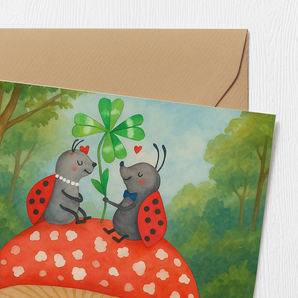 Deluxe Karte Marienkäfer Fliegenpilz Design Karte, Grußkarte, Klappkarte, Einladungskarte, Glückwunschkarte, Hochzeitskarte, Geburtstagskarte, Hochwertige Grußkarte, Hochwertige Klappkarte, Tiermotive, Gute Laune, lustige Sprüche, Tiere, Haus, Wohnung, zuhause, Fliegenpilz, Marienkäfer, Fleigenpilzhaus