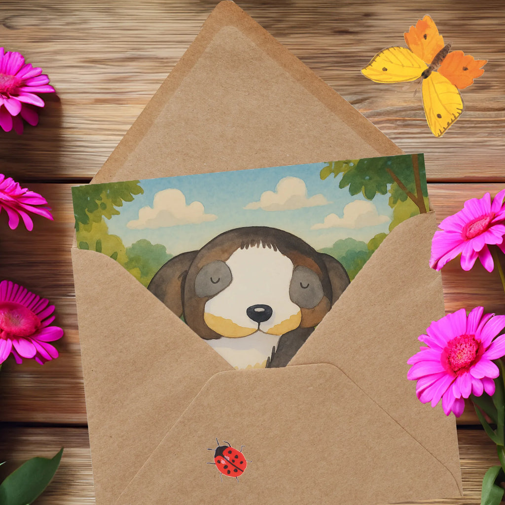 Deluxe Card Dog Relax Design Karte, Grußkarte, Klappkarte, Einladungskarte, Glückwunschkarte, Hochzeitskarte, Geburtstagskarte, Hochwertige Grußkarte, Hochwertige Klappkarte, Hund, Hundemotiv, Haustier, Hunderasse, Tierliebhaber, Hundebesitzer, Sprüche, schwarzer Hund, Hundeliebe, Liebe, Hundeglück