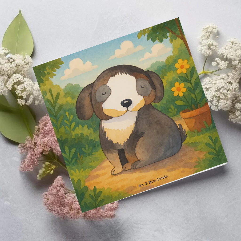 Deluxe Card Dog Relax Design Karte, Grußkarte, Klappkarte, Einladungskarte, Glückwunschkarte, Hochzeitskarte, Geburtstagskarte, Hochwertige Grußkarte, Hochwertige Klappkarte, Hund, Hundemotiv, Haustier, Hunderasse, Tierliebhaber, Hundebesitzer, Sprüche, schwarzer Hund, Hundeliebe, Liebe, Hundeglück