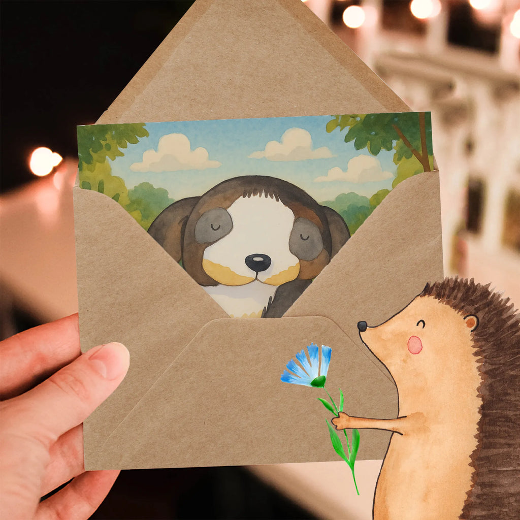 Deluxe Card Dog Relax Design Karte, Grußkarte, Klappkarte, Einladungskarte, Glückwunschkarte, Hochzeitskarte, Geburtstagskarte, Hochwertige Grußkarte, Hochwertige Klappkarte, Hund, Hundemotiv, Haustier, Hunderasse, Tierliebhaber, Hundebesitzer, Sprüche, schwarzer Hund, Hundeliebe, Liebe, Hundeglück