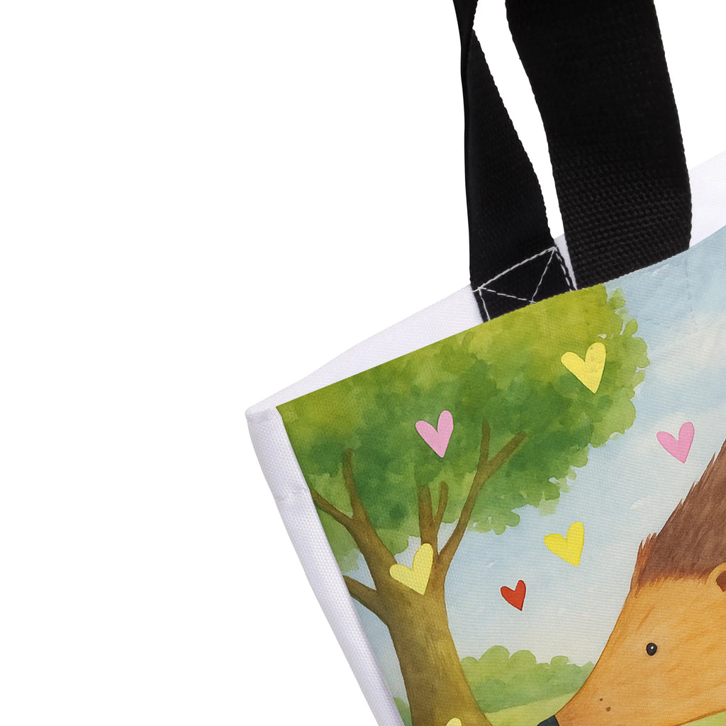 Shopper Igel Herzen Design Beutel, Einkaufstasche, Tasche, Strandtasche, Einkaufsbeutel, Shopper, Schultasche, Freizeittasche, Tragebeutel, Schulbeutel, Alltagstasche, Tiermotive, Gute Laune, lustige Sprüche, Tiere, Liebe, Herz, Herzen, Igel, Vertrauen, Kuss, Leben