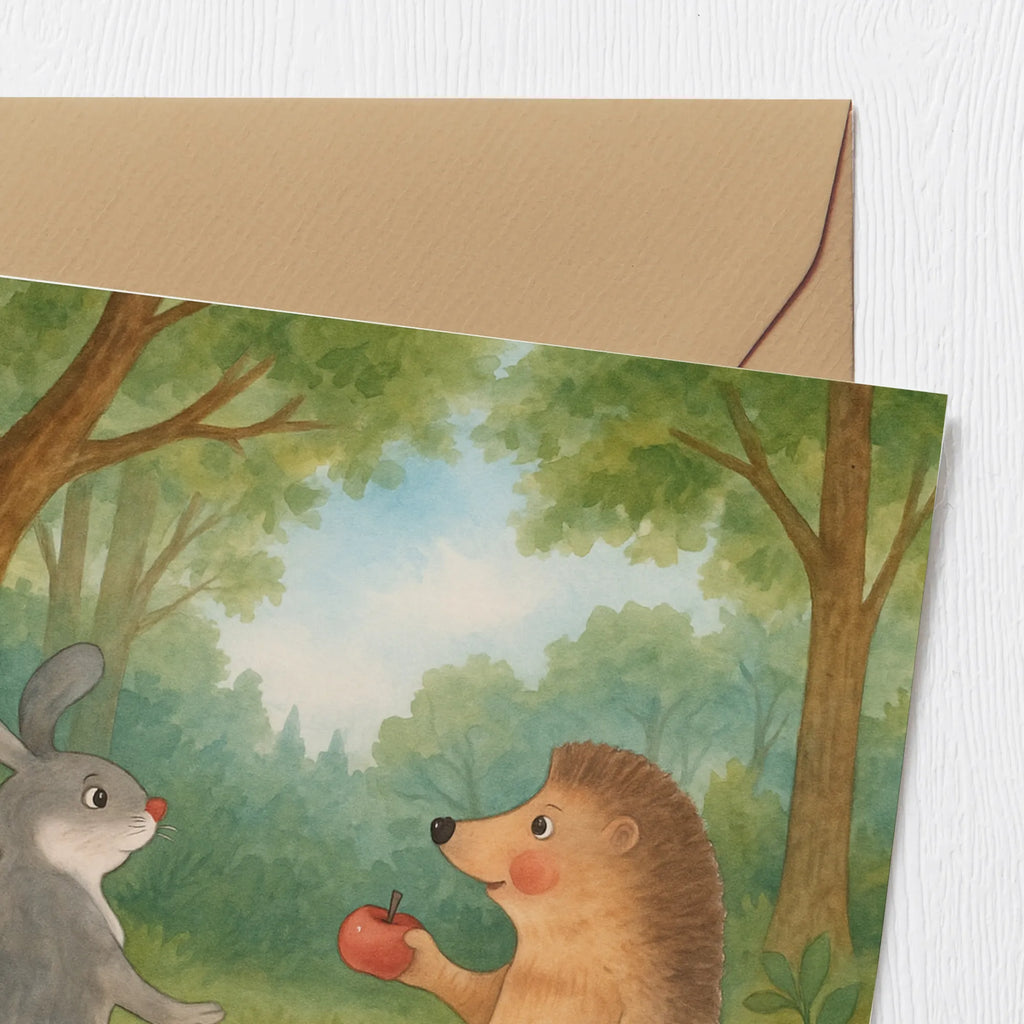 Karta Deluxe królik jeż Design Karte, Grußkarte, Klappkarte, Hochzeitskarte, Glückwunschkarte, Hochwertige Grußkarte, Einladungskarte, Hochwertige Klappkarte, Geburtstagskarte, Tiermotive, Gute Laune, lustige Sprüche, Tiere, Spruch romantisch, Igel, Liebeskummer Geschenk, Liebe Spruch, Igel und Hase, Trennungsschmerz, Hase, Herzschmerz, Trösten