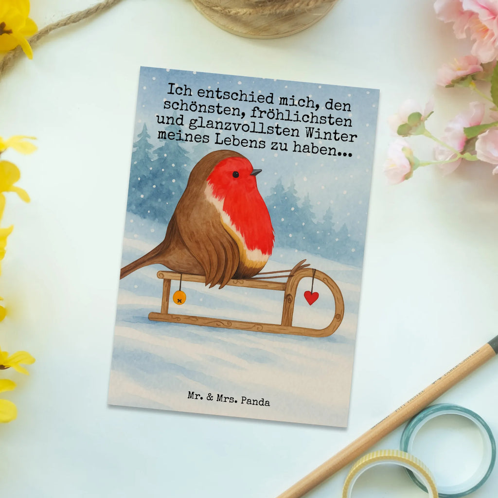 Postkarte Rotkehlchen Schlitten Design kunstkarte, Kunstkarten, Fotokarte, Motivkarte, Designkarte, Ansichtskarten, Ansichtskarte, spruchkarte, Postkarten, Grußkarte, bildkarte, Postkarte, einzelkarte, Advent, Winter, Heiligabend, Wintermotiv, Nikolaus, Weihnachten, Weihnachtsdeko, Vogel, Schlitten