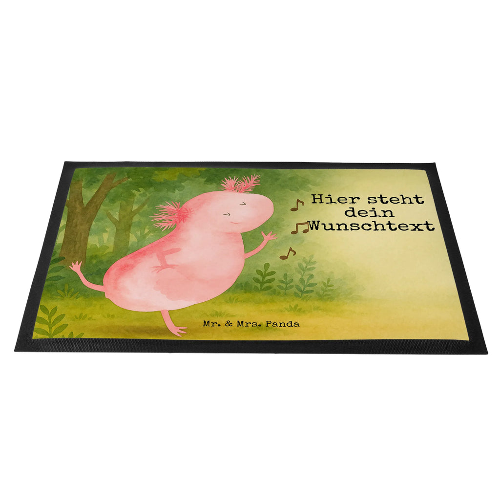 Personalisierte Fußmatte Axolotl Tanzen Design Namensfussmatte, Personalisierte Fußmatte, Personalisieruung, Fußmatte bedrucken, Fußmatte mit Namen, Bedrucken, Wunschnamen, Haustürmatte personalisiert, Türvorleger mit Namen, Personalisiert, Türvorleger personalisiert, Axolotl, Molch, Sterne, Axolot, Freundin, Dachschaden, verrückt, Lurch, Lurche, Schwanzlurch, beste Freundin