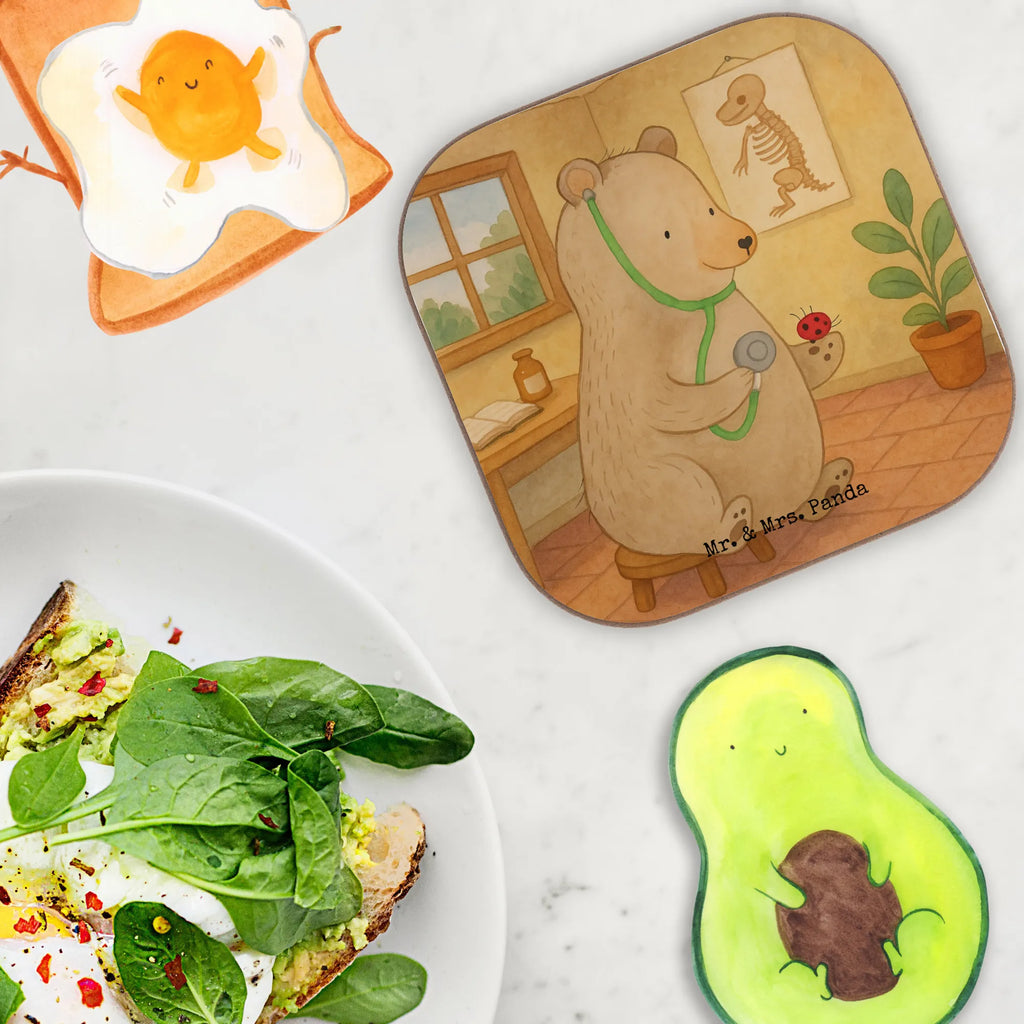 Podkładka niedźwiedź lekarz Design Untersetzer, Bierdeckel, Glasuntersetzer, Untersetzer Gläser, Getränkeuntersetzer, Untersetzer aus Holz, Untersetzer für Gläser, Korkuntersetzer, Untersetzer Holz, Holzuntersetzer, Tassen Untersetzer, Untersetzer Design, Bär, Teddy, Teddybär, Arzt, Ärztin, Doktor, Professor, Doktorin, Professorin