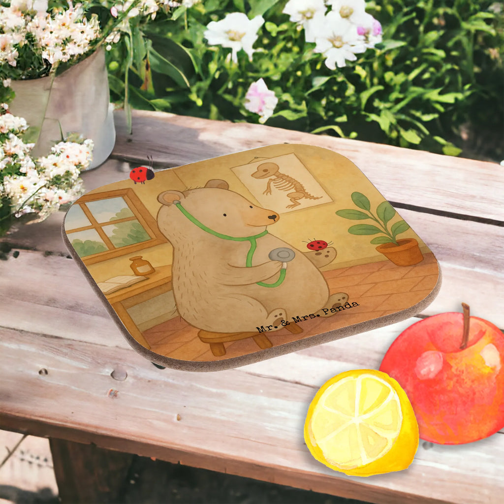 Podkładka niedźwiedź lekarz Design Untersetzer, Bierdeckel, Glasuntersetzer, Untersetzer Gläser, Getränkeuntersetzer, Untersetzer aus Holz, Untersetzer für Gläser, Korkuntersetzer, Untersetzer Holz, Holzuntersetzer, Tassen Untersetzer, Untersetzer Design, Bär, Teddy, Teddybär, Arzt, Ärztin, Doktor, Professor, Doktorin, Professorin