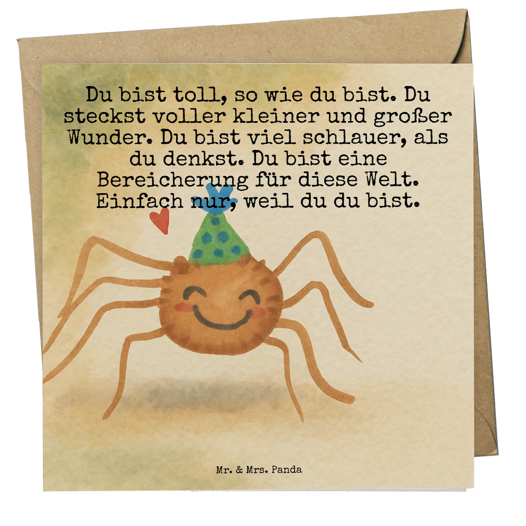 Deluxe Karte Spinne Agathe Party Design Karte, Grußkarte, Klappkarte, Einladungskarte, Glückwunschkarte, Hochzeitskarte, Geburtstagskarte, Hochwertige Grußkarte, Hochwertige Klappkarte, Spinne Agathe, Spinne, Agathe, Videos, Merchandise, Selbstliebe, Wunder, Motivation, Glück