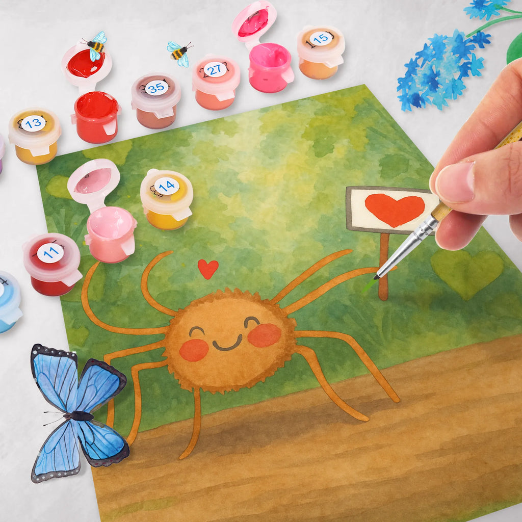 Malowanie według numerów Pająk Agata Motywacja Design Kreativität, Malen nach Zahlen, Ausmalbild, Künstler, Baseln, Malen, Kunstwerk, Bastelidee, DIY, Spinne Agathe, Spinne, Agathe, Videos, Merchandise, Dankeschön, Glück, Motivation, Liebe, Vertrauen