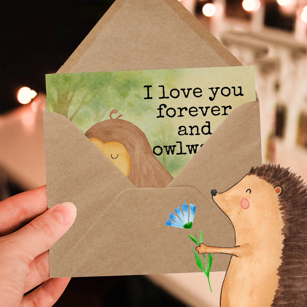 Deluxe Karte Eule Zufrieden Design Karte, Grußkarte, Klappkarte, Einladungskarte, Glückwunschkarte, Hochzeitskarte, Geburtstagskarte, Hochwertige Grußkarte, Hochwertige Klappkarte, Eule, Eule Spruch, Eule deko, Owl, Liebe Spruch, Romantisch, Wortspiel lustig, Spruch schön, Geschenk Hochzeitstag