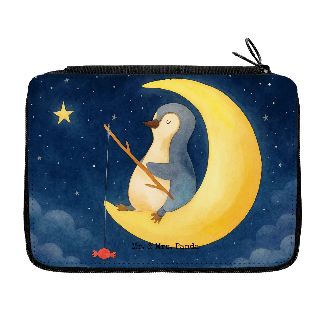 Leather folder Penguin moon Design Federmappe, Stiftetasche, Stifte Etui, Schule, Einschulung, Geschenk, Kind, Schüler, Schülerin, Stifterolle, Federmäppchen, Motiv, Grundschule, Federmäppchen bedruckt, Büro Stifte Etui, Bestückte Federmappe, Kinder Federmappe, Federmappe Einschulung, Pinguin, Pinguine, Spruch, schlafen, Nachtruhe, Einschlafen, Schlafzimmer, Schlafstörungen, Gästezimmer