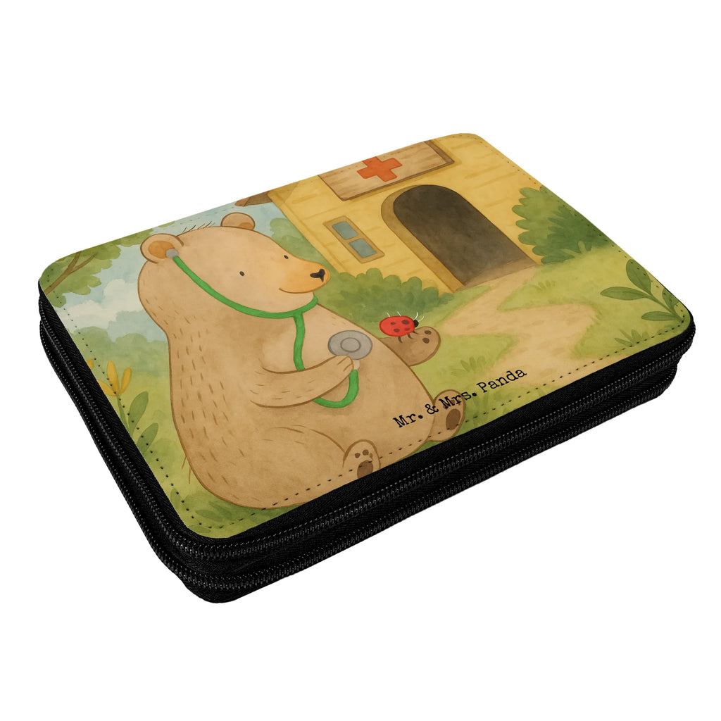 Leather folder bear Physician Design Federmappe, Stiftetasche, Stifte Etui, Schule, Einschulung, Geschenk, Kind, Schüler, Schülerin, Stifterolle, Federmäppchen, Motiv, Grundschule, Federmäppchen bedruckt, Büro Stifte Etui, Bestückte Federmappe, Kinder Federmappe, Federmappe Einschulung, Bär, Teddy, Teddybär, Arzt, Ärztin, Doktor, Professor, Doktorin, Professorin