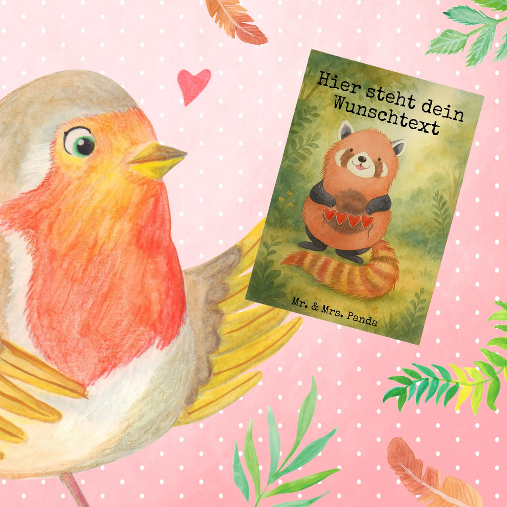 Personalised greetings card red panda Design Personalisierte Einladungskarte, Grußkarte selbst gestalten, Grußkarte mit persönlichen Nachrichten, Grußkarte mit Namen, Personalisiertere Klappkarte, Personalisierte Karte, Personalisierte Geburtstagskarte, Grußkarte selber drucken, Grußkarte als Geldgeschenk, Grußkarten personalisiert, Personalisierte Hochzeitskarte, Personalisierte Grußkarte, Personalisierte Glückwunschkarte, Tiermotive, Gute Laune, lustige Sprüche, Tiere, Rot, Herz, Liebling, Lieblingsmensch, Panda, Liebe