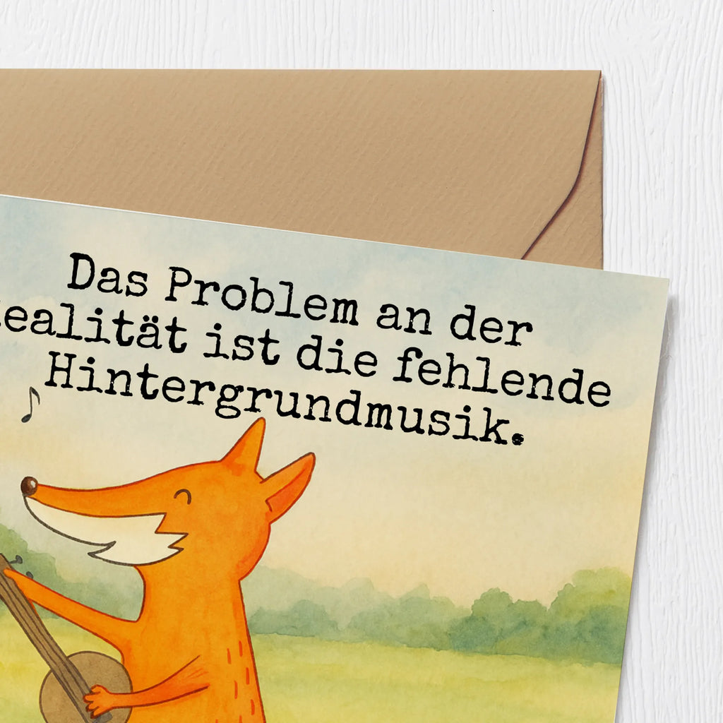 Deluxe Karte Fuchs Gitarre Design Karte, Grußkarte, Klappkarte, Einladungskarte, Glückwunschkarte, Hochzeitskarte, Geburtstagskarte, Hochwertige Grußkarte, Hochwertige Klappkarte, Fuchs, Füchse, Geschenk Musiker, Musik Spruch, Musikerin, Sänger, Sängerin, Gitarre