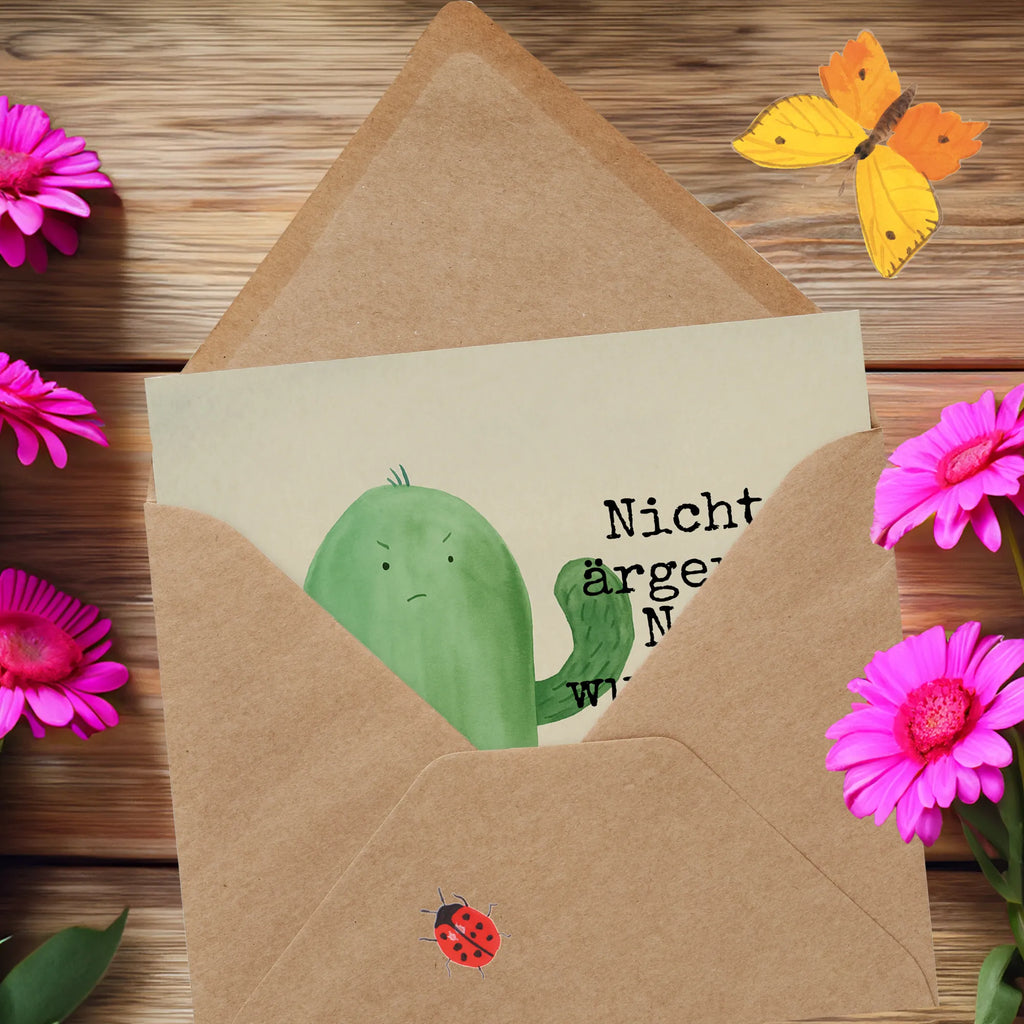 Deluxe Karte Kaktus Wut Design Karte, Grußkarte, Klappkarte, Einladungskarte, Glückwunschkarte, Hochzeitskarte, Geburtstagskarte, Hochwertige Grußkarte, Hochwertige Klappkarte, Kaktus, Kakteen, ärgern, Büro, Schule, Büroalltag, Chefin, Kollege, Kollegin, wütend