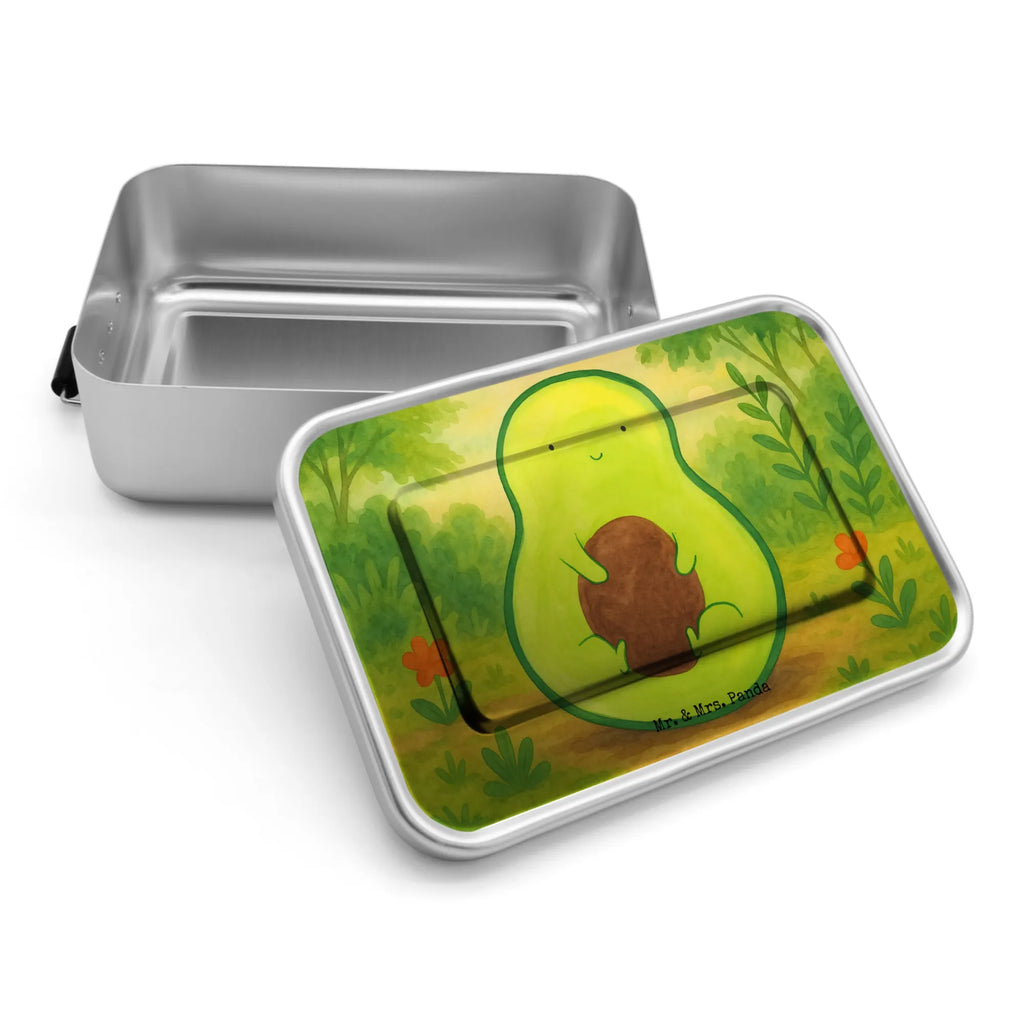 Metall Brotdose Avocado Kern Design, Pflanze, Spruch Leben, Lunchbox