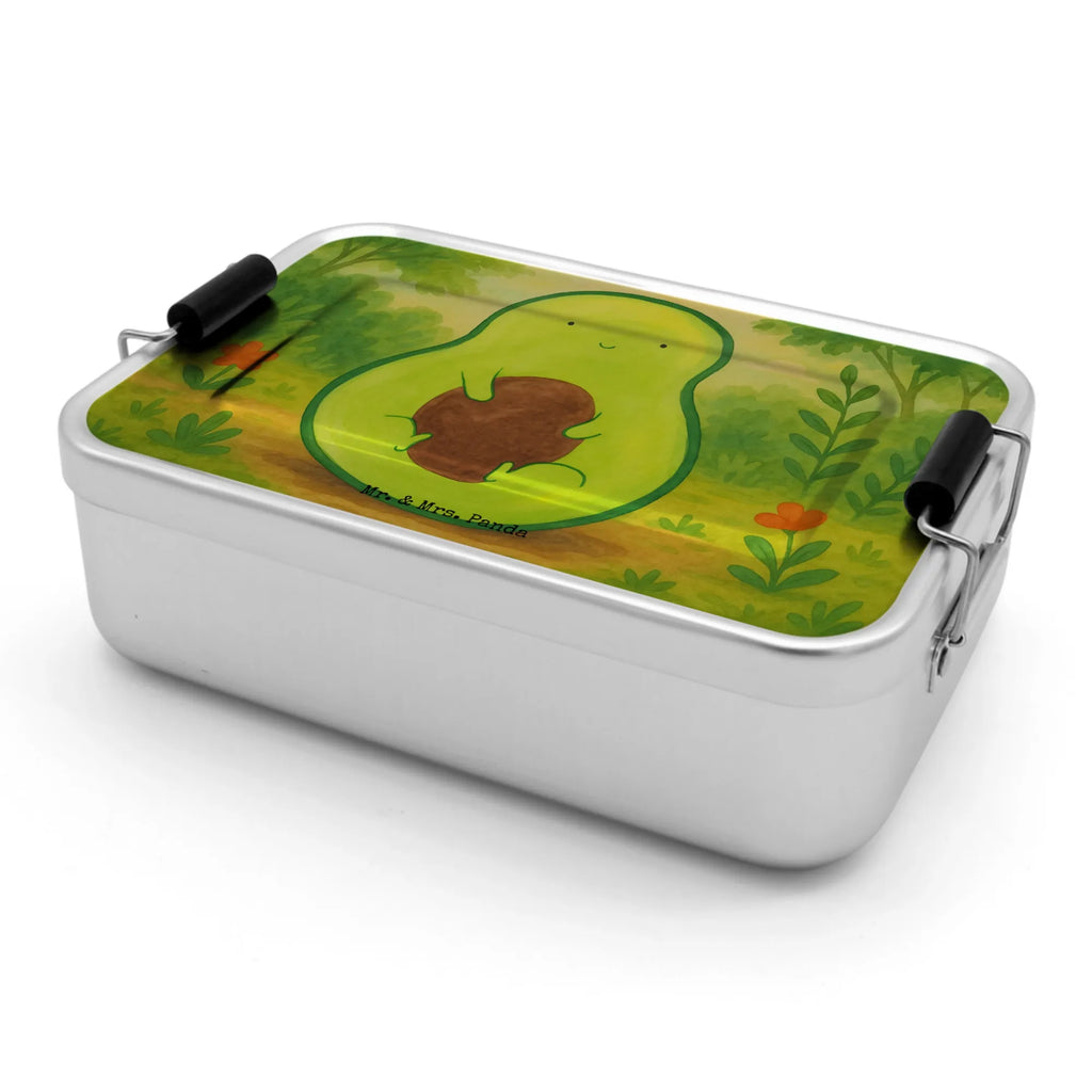 Metall Brotdose Avocado Kern Design, Pflanze, Spruch Leben, Lunchbox