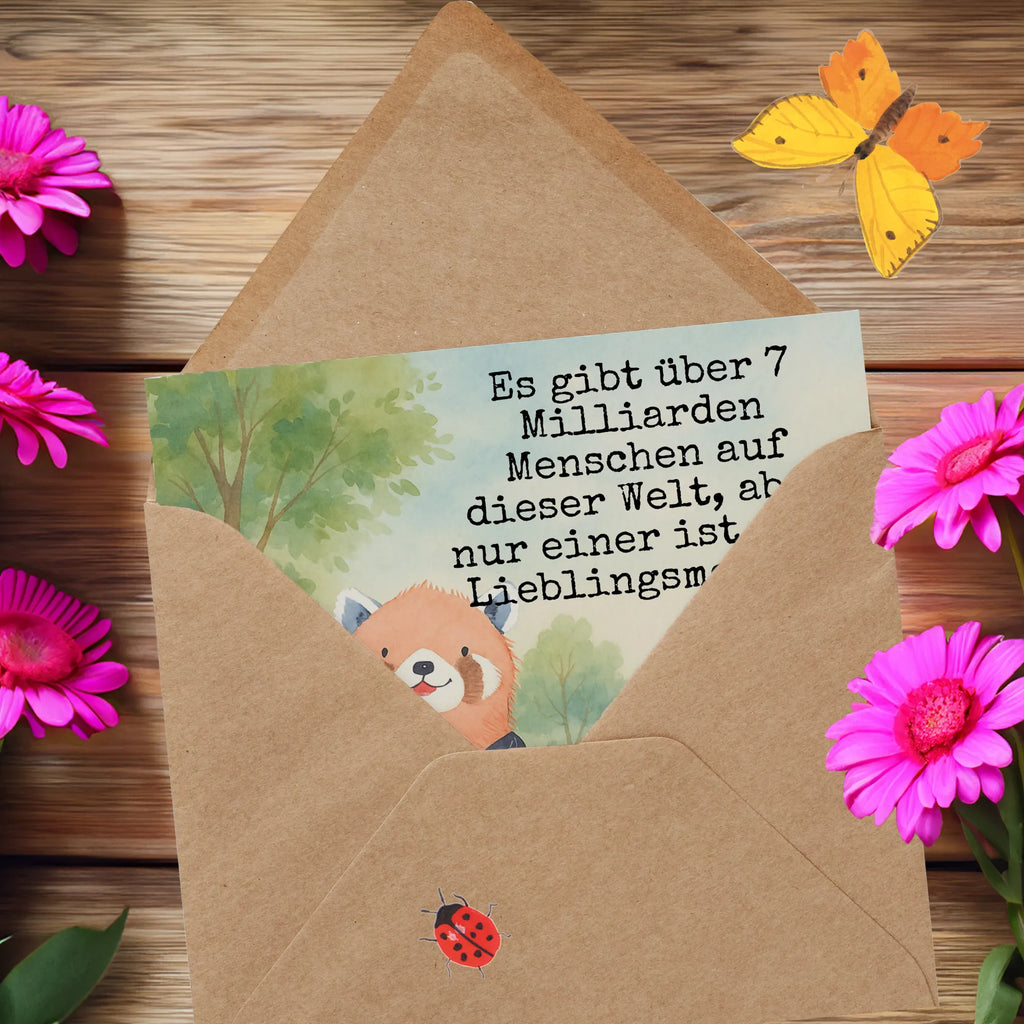 Deluxe Karte Roter Panda Design Karte, Grußkarte, Klappkarte, Einladungskarte, Glückwunschkarte, Hochzeitskarte, Geburtstagskarte, Hochwertige Grußkarte, Hochwertige Klappkarte, Tiermotive, Gute Laune, lustige Sprüche, Tiere, Panda, Liebe, Rot, Herz, Liebling, Lieblingsmensch