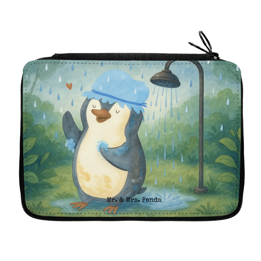 Leather folder Penguin have a shower Design Federmappe, Stiftetasche, Stifte Etui, Schule, Einschulung, Geschenk, Kind, Schüler, Schülerin, Stifterolle, Federmäppchen, Motiv, Grundschule, Federmäppchen bedruckt, Büro Stifte Etui, Bestückte Federmappe, Kinder Federmappe, Federmappe Einschulung, Pinguin, Pinguine, Dusche, duschen, Lebensmotto, Motivation, Neustart, Neuanfang, glücklich sein