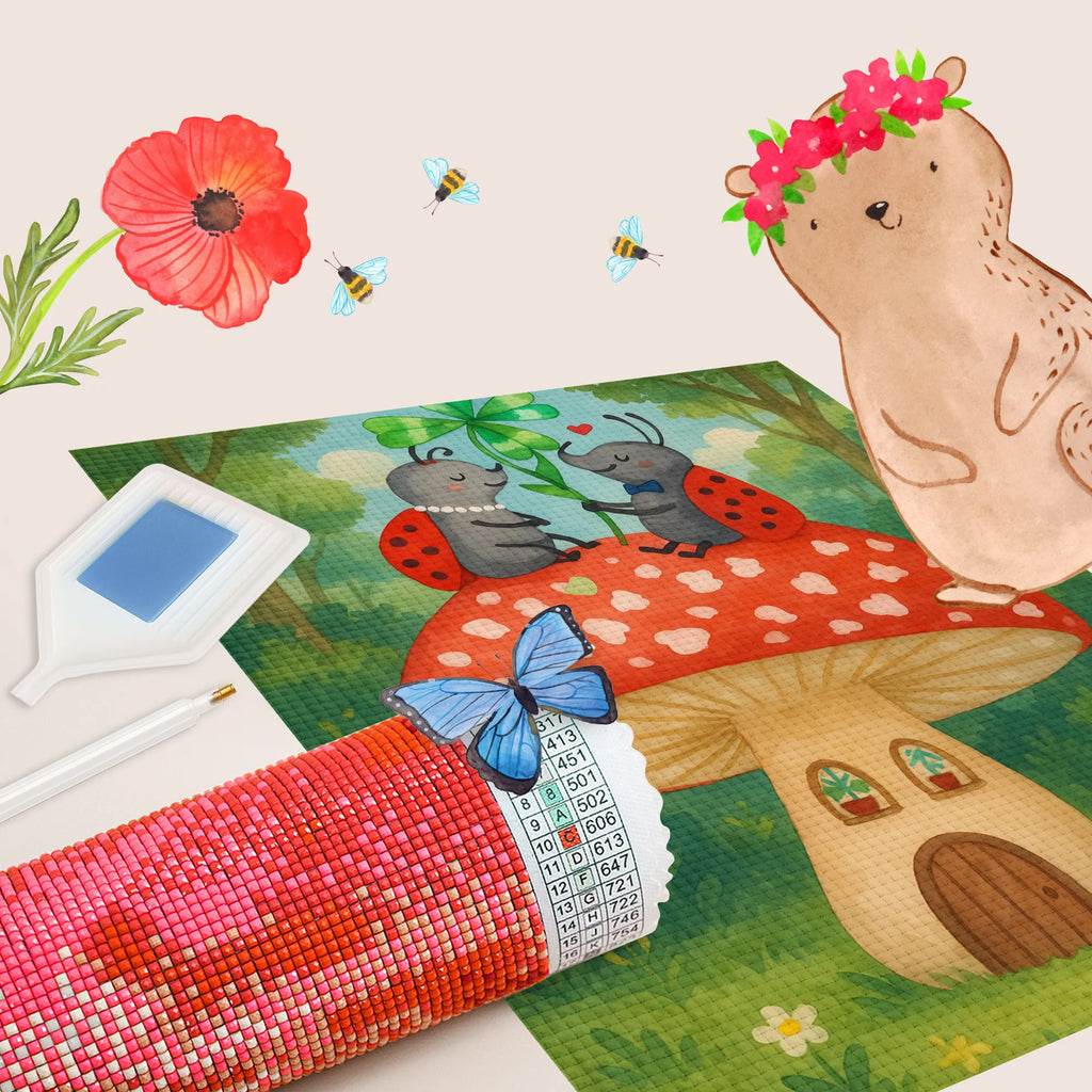 Diamond Painting Marienkäfer Fliegenpilz Design Kristallbild, Kreativität, DIY, Diamond Painting, Tiermotive, Gute Laune, lustige Sprüche, Tiere, Fleigenpilzhaus, zuhause, Fliegenpilz, Wohnung, Marienkäfer, Haus