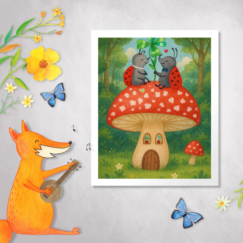 Diamond Painting Marienkäfer Fliegenpilz Design Kristallbild, Kreativität, DIY, Diamond Painting, Tiermotive, Gute Laune, lustige Sprüche, Tiere, Fleigenpilzhaus, zuhause, Fliegenpilz, Wohnung, Marienkäfer, Haus