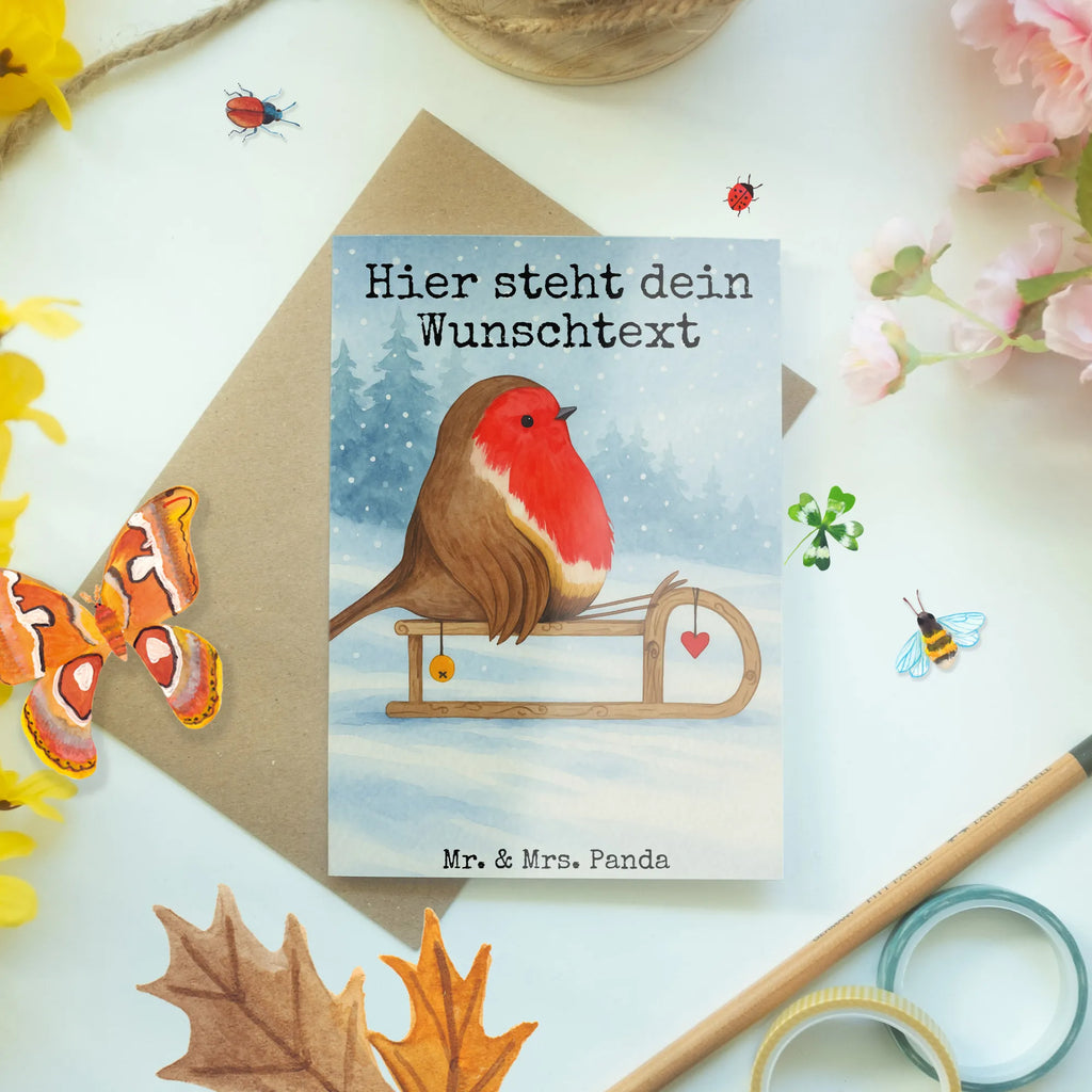 Spersonalizowana kartka z życzeniami rudzik sanki Design Personalisiertere Klappkarte, Personalisierte Karte, Personalisierte Grußkarte, Personalisierte Glückwunschkarte, Personalisierte Einladungskarte, Grußkarte mit Namen, Grußkarte selbst gestalten, Personalisierte Hochzeitskarte, Grußkarte selber drucken, Grußkarte als Geldgeschenk, Grußkarten personalisiert, Grußkarte mit persönlichen Nachrichten, Personalisierte Geburtstagskarte, Winter, Weihnachten, Weihnachtsdeko, Nikolaus, Advent, Heiligabend, Wintermotiv, Vogel, Schlitten