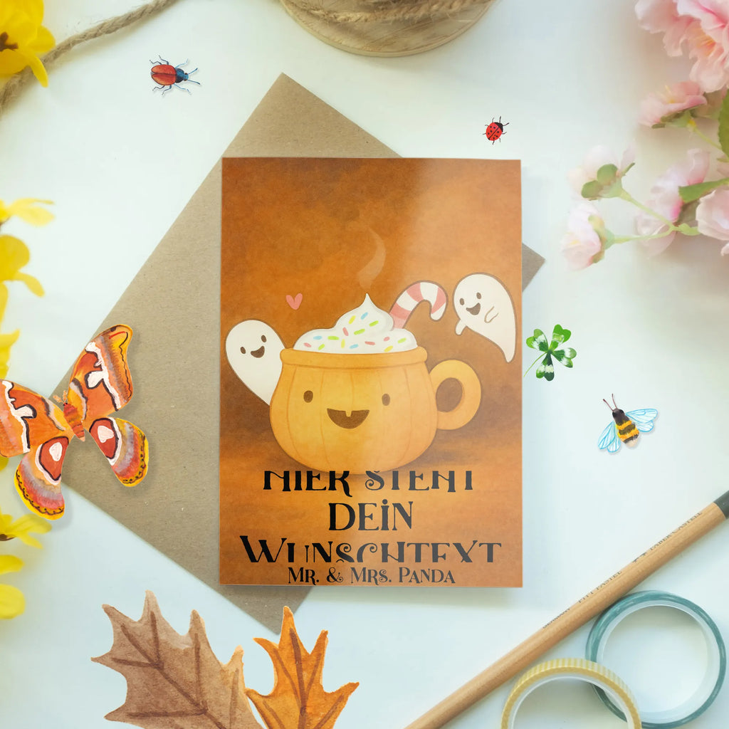 Personalisierte Grußkarte Kaffee Gespenst Design Personalisierte Einladungskarte, Personalisierte Karte, Grußkarte als Geldgeschenk, Personalisiertere Klappkarte, Grußkarte mit persönlichen Nachrichten, Personalisierte Hochzeitskarte, Personalisierte Glückwunschkarte, Personalisierte Grußkarte, Personalisierte Geburtstagskarte, Grußkarte selbst gestalten, Grußkarte selber drucken, Grußkarten personalisiert, Grußkarte mit Namen, Halloween, Deko, Martinssingen, Dekoration, Geschenke, Schenken, Trick or Treat, Halloween Deko, Pumpkin spiced Latte, Gespenst, Kaffee, Süßes sonst gibt's saures