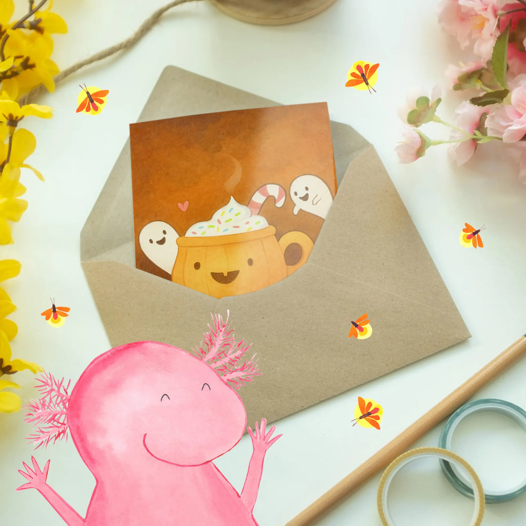 Personalisierte Grußkarte Kaffee Gespenst Design Personalisierte Einladungskarte, Personalisierte Karte, Grußkarte als Geldgeschenk, Personalisiertere Klappkarte, Grußkarte mit persönlichen Nachrichten, Personalisierte Hochzeitskarte, Personalisierte Glückwunschkarte, Personalisierte Grußkarte, Personalisierte Geburtstagskarte, Grußkarte selbst gestalten, Grußkarte selber drucken, Grußkarten personalisiert, Grußkarte mit Namen, Halloween, Deko, Martinssingen, Dekoration, Geschenke, Schenken, Trick or Treat, Halloween Deko, Pumpkin spiced Latte, Gespenst, Kaffee, Süßes sonst gibt's saures